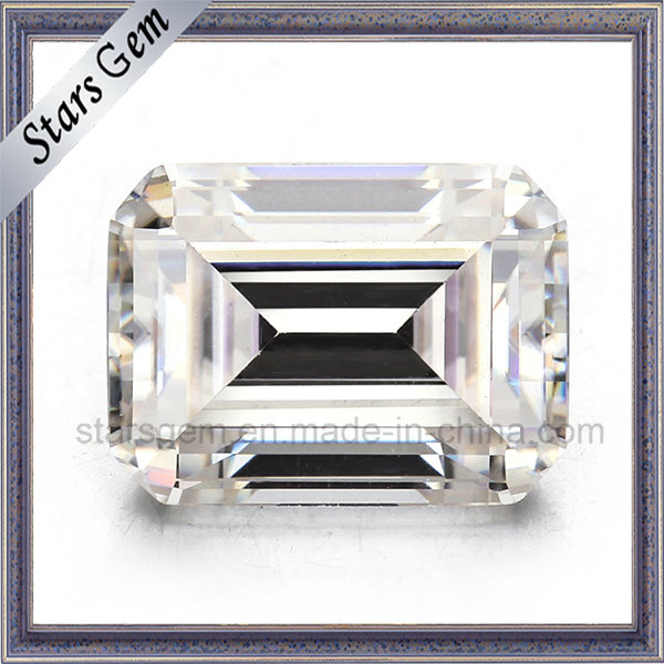 Near White Gh Color Emerald Cut Moissanite for Rings