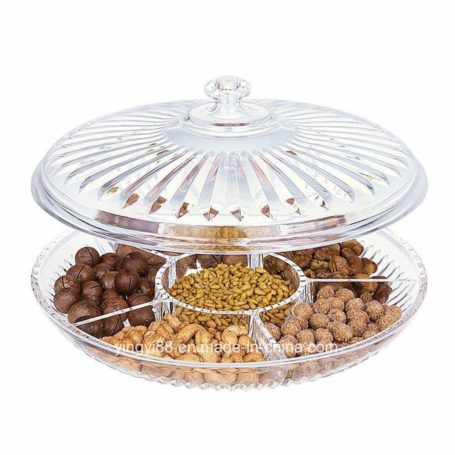 Creative Acrylic Multi Sectional Snack Serving Tray
