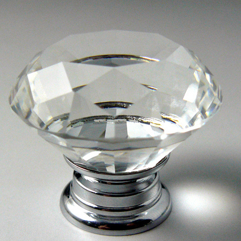 40mm Diamond Faces Fashion Furniture Decor Crystal Handles