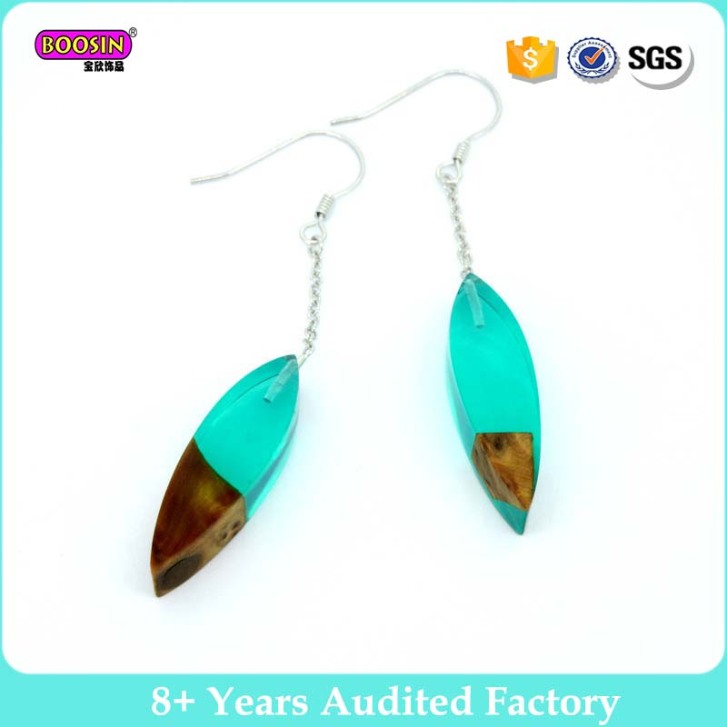 Custom Resin Wooden Earrings for Girls