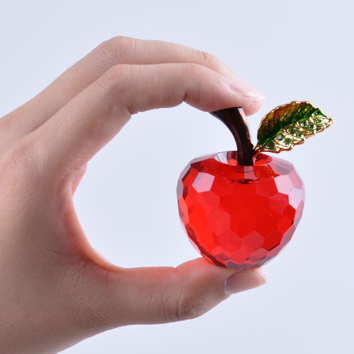 40mm Crystal Apple Paperweight for Home Decoration Wedding Favor Gift