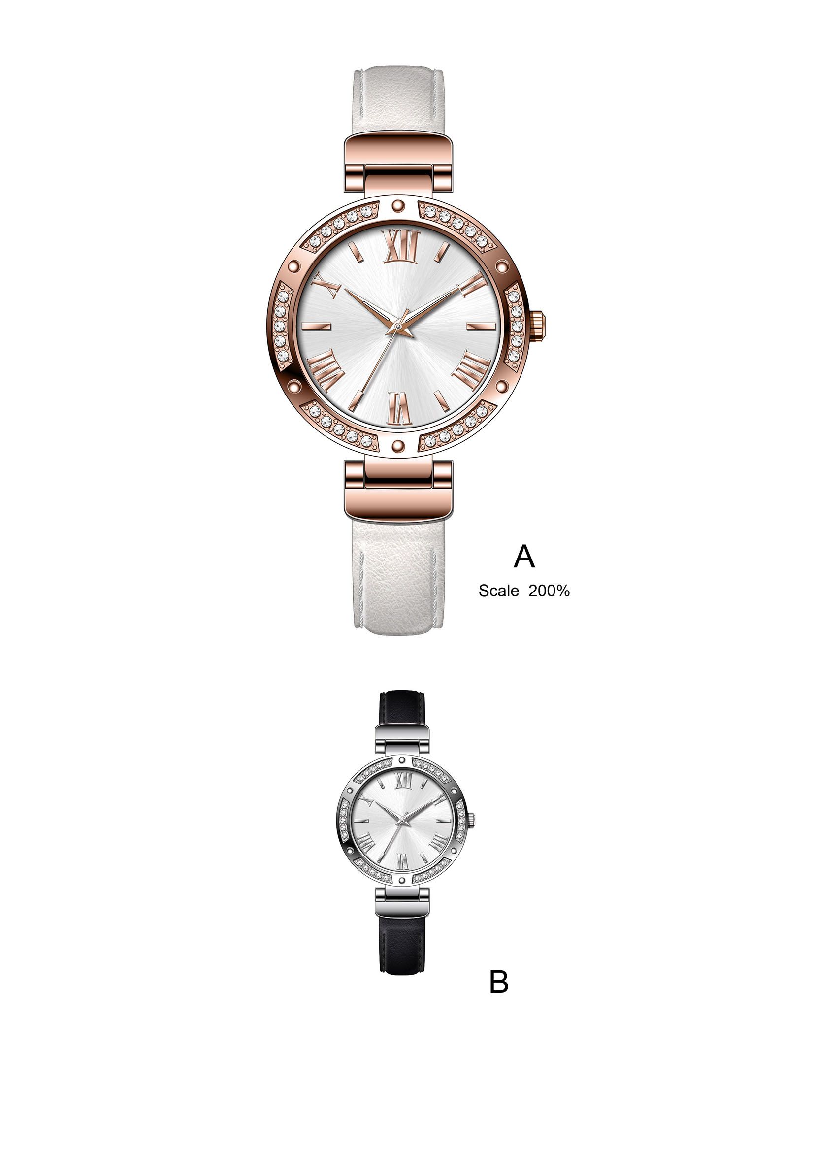 Simple Fashion Roman Numerals Crystal Waterproof Quartz Watch