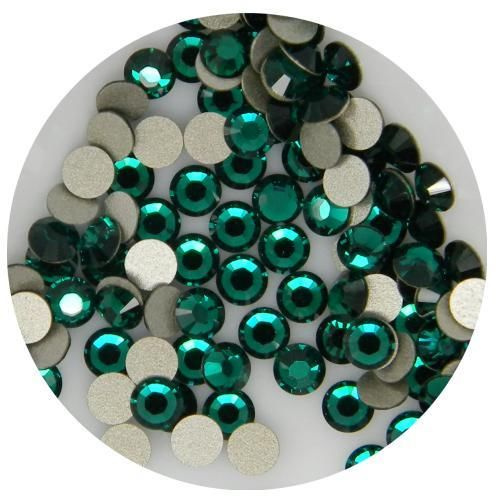 1440PCS Green Crystal Flat Back Rhinestones Emerald Ss12 (3.0mm) No Hotfix