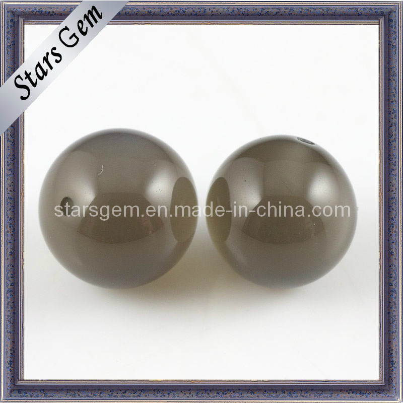 Brown Color Round Shape Cubic Zirconia String Beads