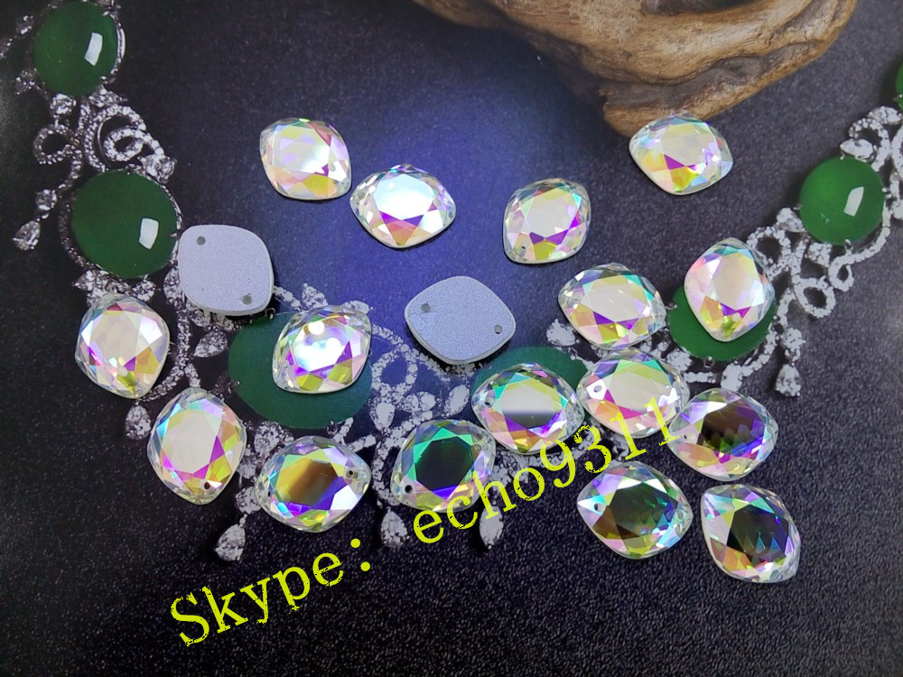 Flat Back 13*16 Ab Glass Stones for Wholesale (DZ-1224)