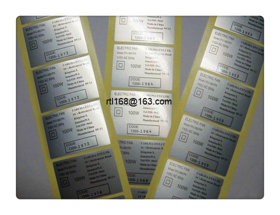 Dumb Silver Dragon Adhesive Labels (SZRTL011)