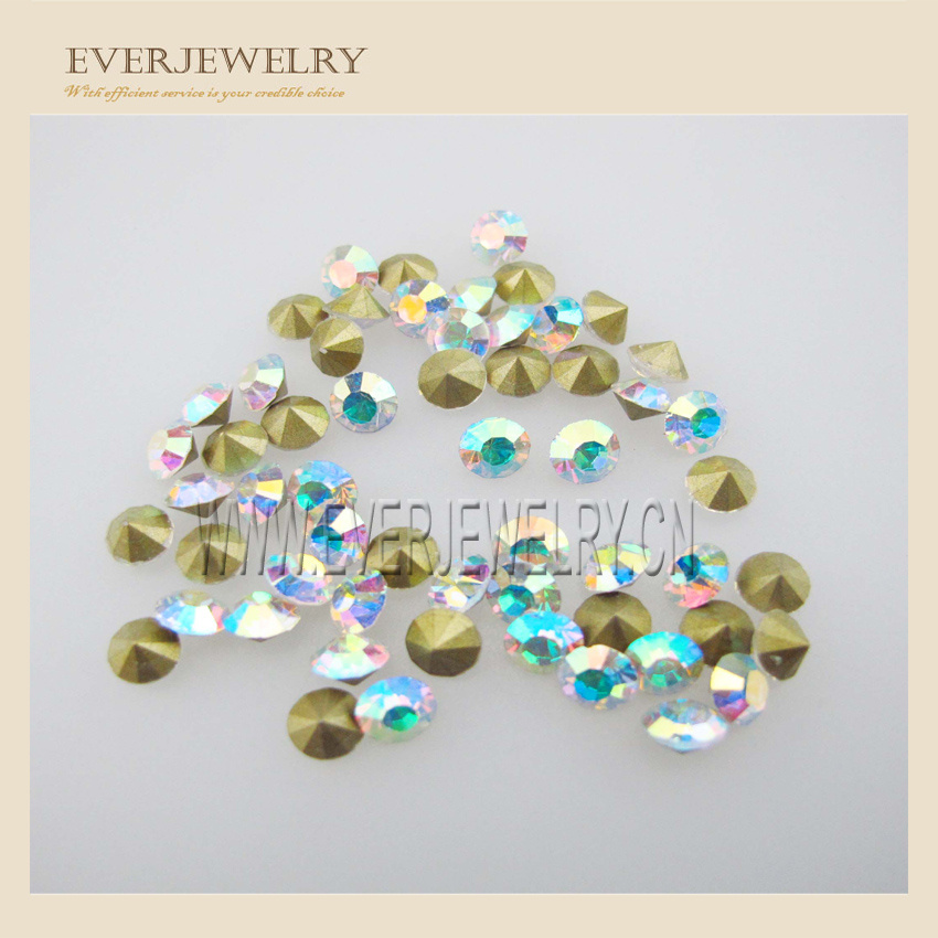 Point Back Rhinestone Crystal Ab Chinese AAA Glass Stones