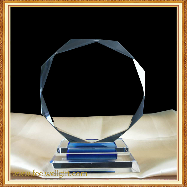 Transparent Crystal Glass Trophy Custom