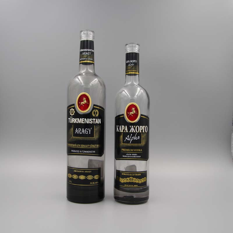 Wholesale Transparent Glass Wine Vodka Bottle, Alchohol Drinking Bottle