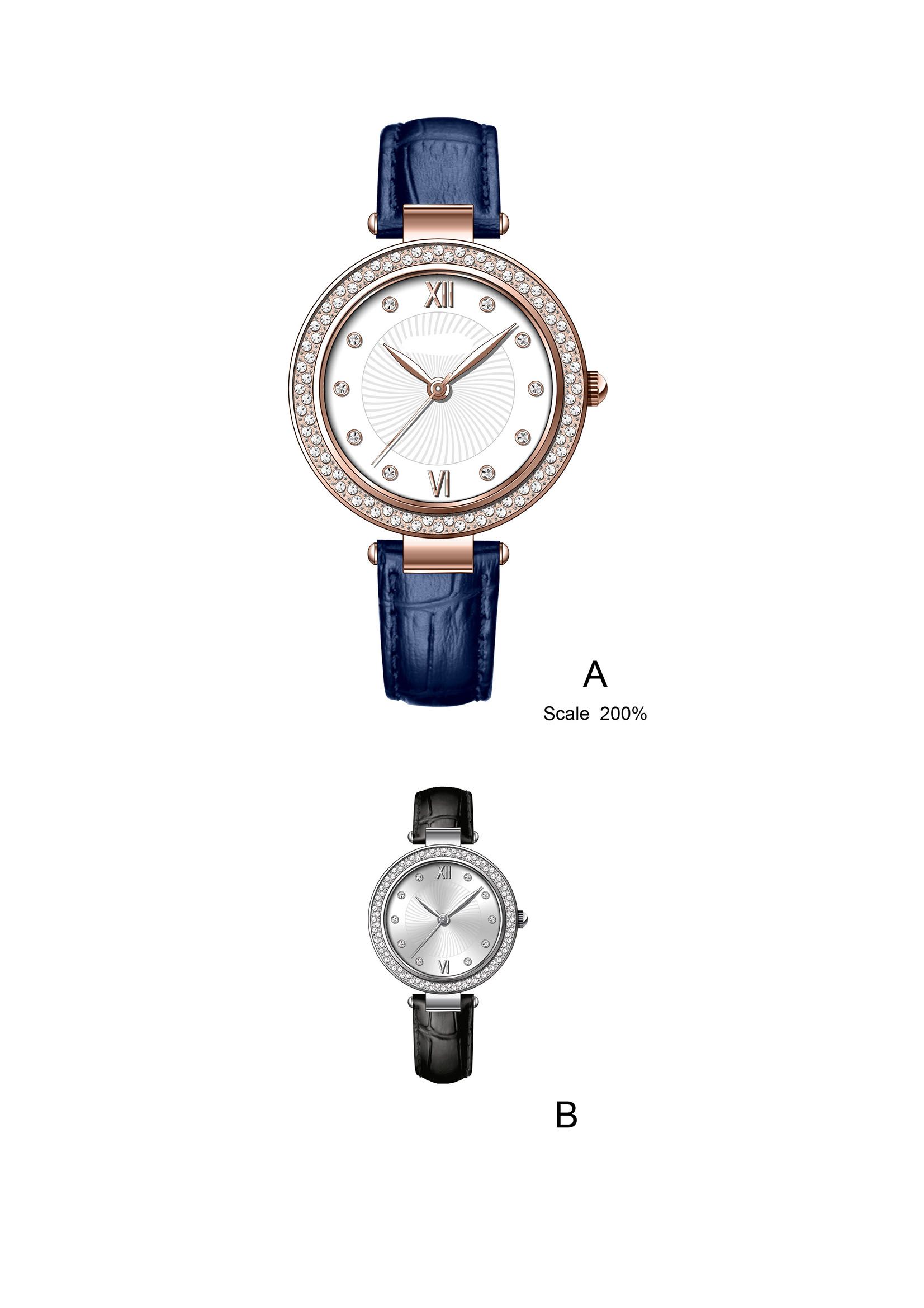 Crystal Simple Fashion Waterproof Quartz Mechanical Watch