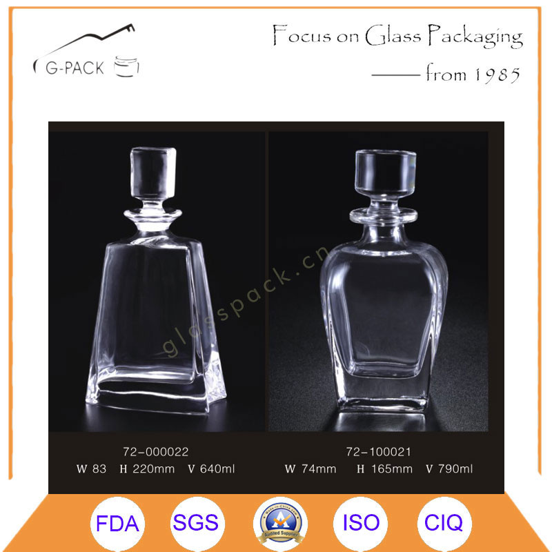 600ml Filling Glass Vodka Bottle, Glass Whisky Bottle/Liqueurs Bottle