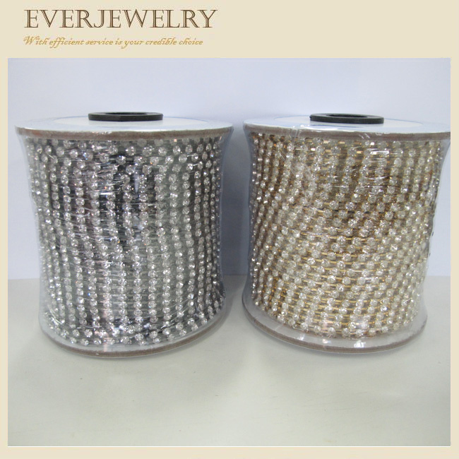 Crystal PP12 Rhinestone Chain in Roll for Dress, Shoes, Necklace, Bracelet