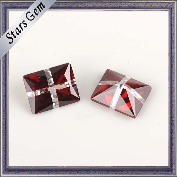 New Style Fire Red and White Color Cubic Zirconia