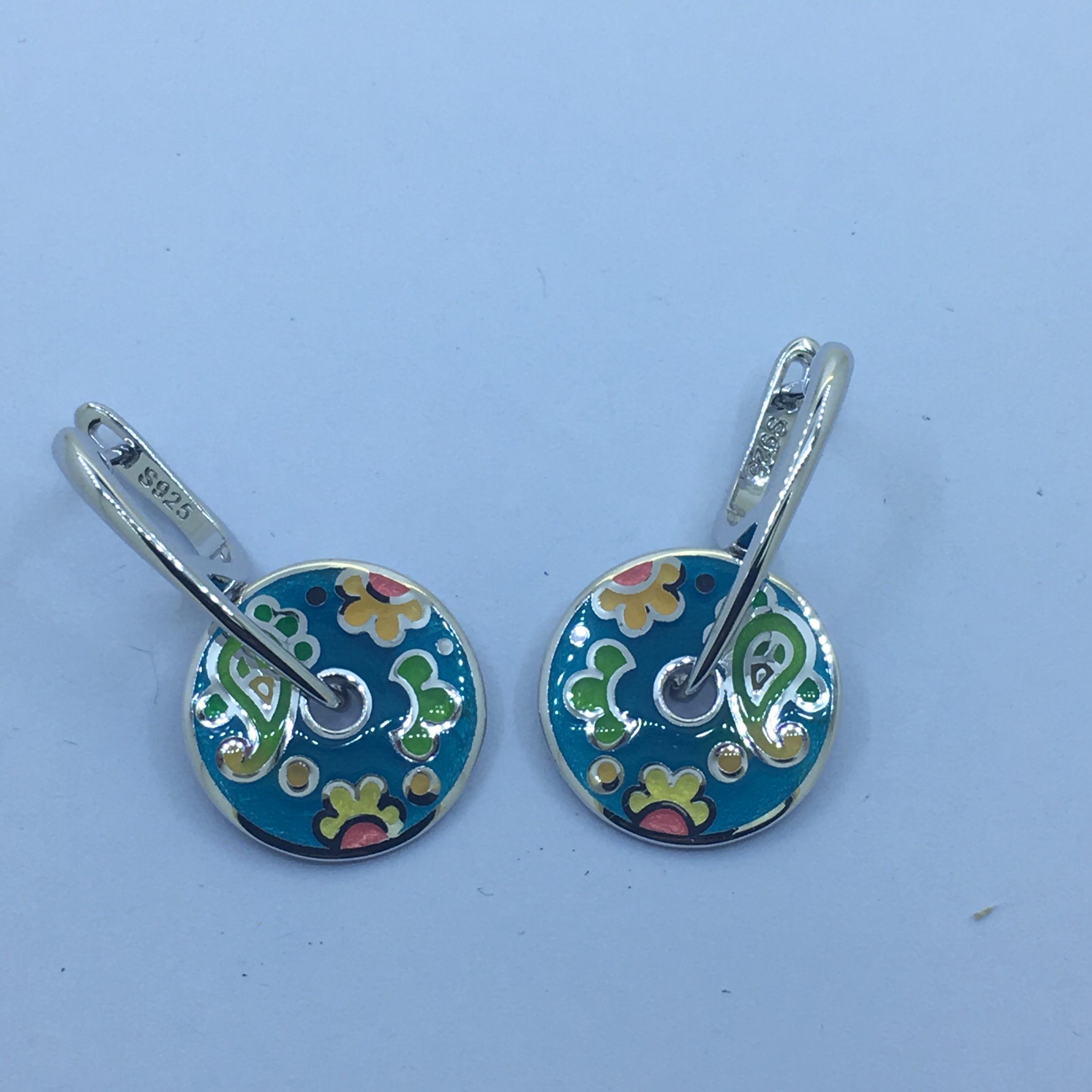 Fashion Sterling Silver Hoop Earring with Muitl Colors