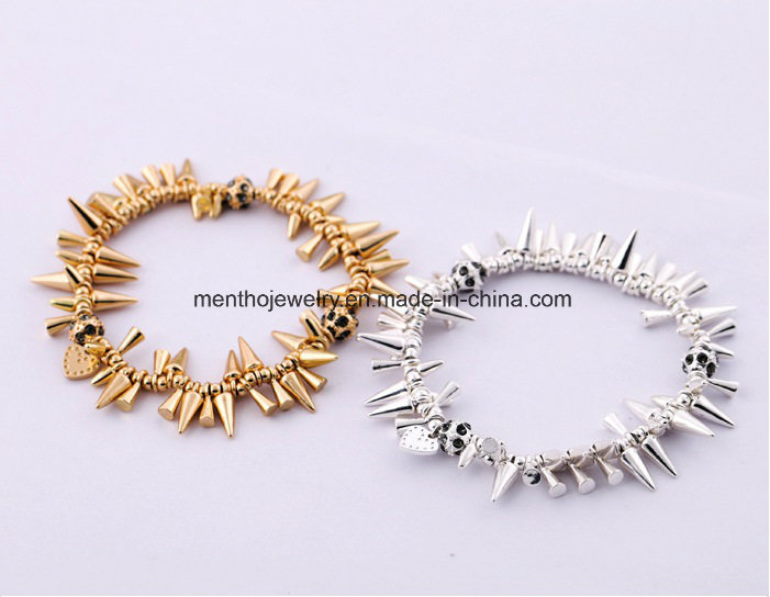 New Fashion Personality Punk Rivet Stretch Bracelet for Women