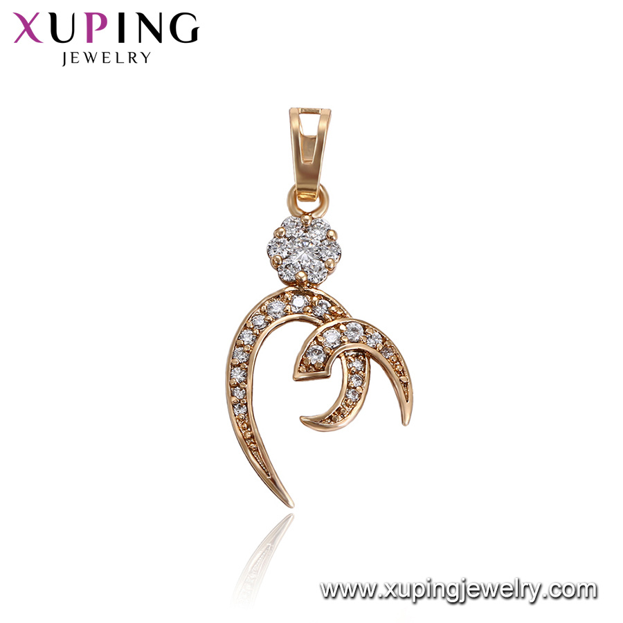 31969 Xuping Fashion Gold-Plated Jewelry Necklace Pendant with Heart Design Crystal Zircon