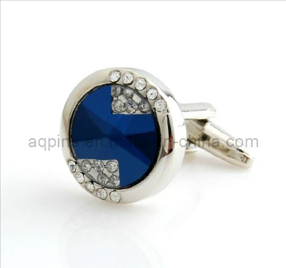 Metal Cuff Links with Diamond
