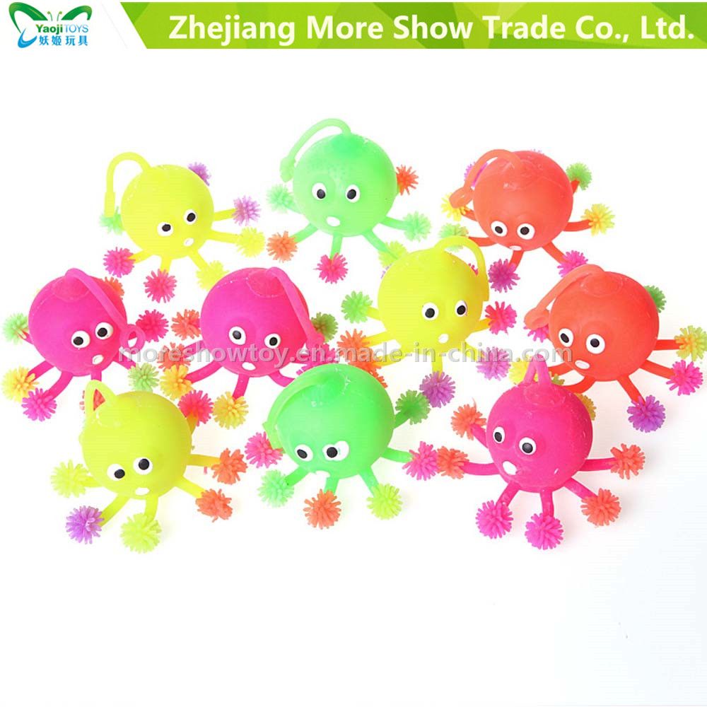 Light up Soft Plastic Spike Octopus Ball Kid Toy