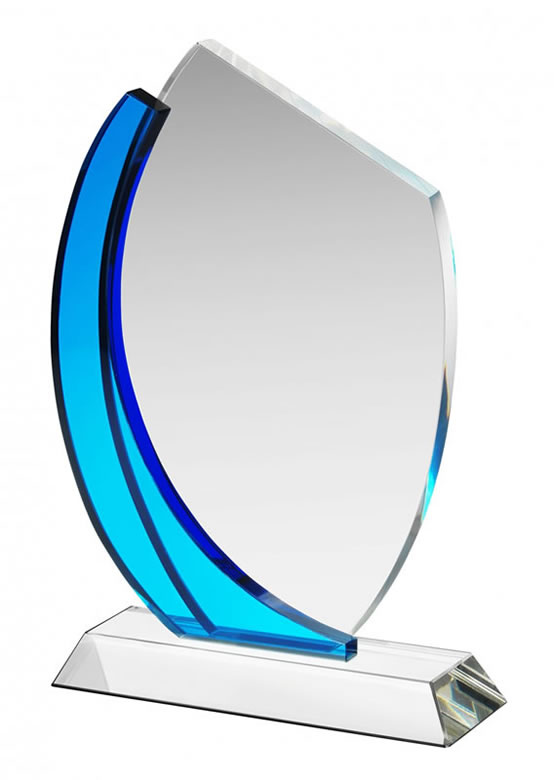 Factory Direct Supply Jade Color Glass Trophies and Awards