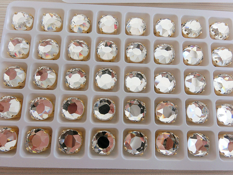 Flat Back Round Glass Beads for Crystal Jewelry