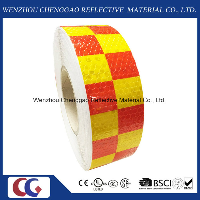 New Reflective Grade Red Yellow Chequer Tape (C3500-G)