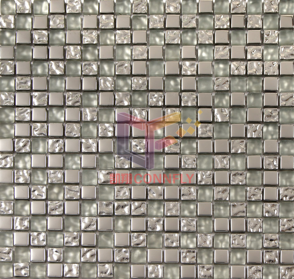 Titanium Crystal Glass Mosaic Tile (CFTC311)