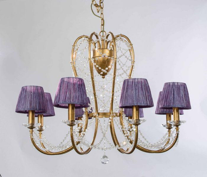 Gold Frame Purple Shade Home Decor Pendant Lighting (SD1149/8)
