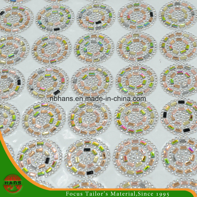 New Design Heat Transfer Adhesive Crystal Resin Rhinestone Mesh (HAYY-1729)