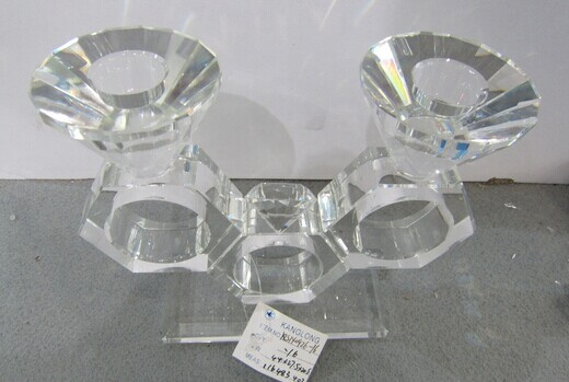 Caystal Candle Holder with Two Poster for Home Decoration