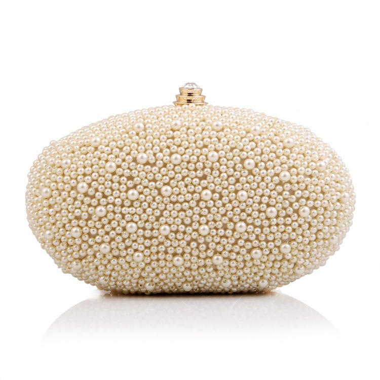 Newest Fashion Lady Handbag Designer Pearl Clutch Bag Party Bag