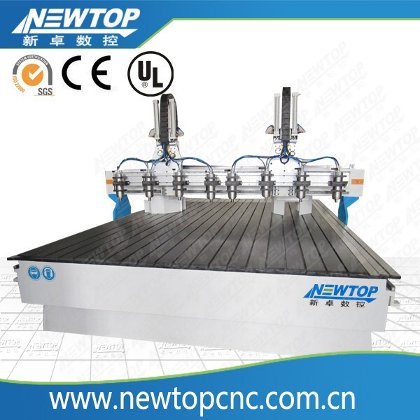 8 Heads 4 Axis Rotary CNC Wood Engraving/Router Machine