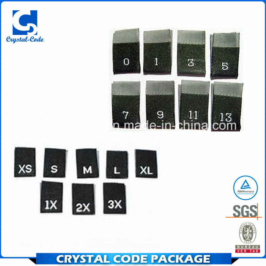 Factory Made Various Sizes Durable Woven Size Stickers Labels