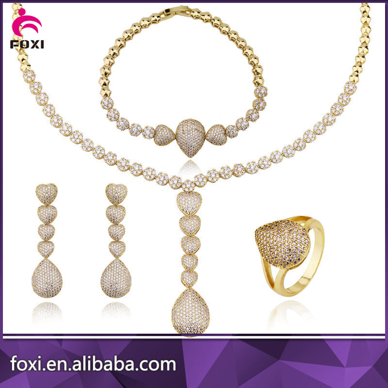 Fashion Trendy 18k Gold Plated Moroccan Wedding Jewelry Set