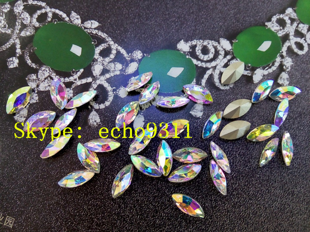 Ab Black Color Loose Rhhinestones Crystal Stones Point Back Crystal