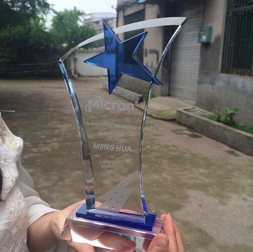 2016 Hot Sale Star Crystal Trophy for Recognition (KS04232)