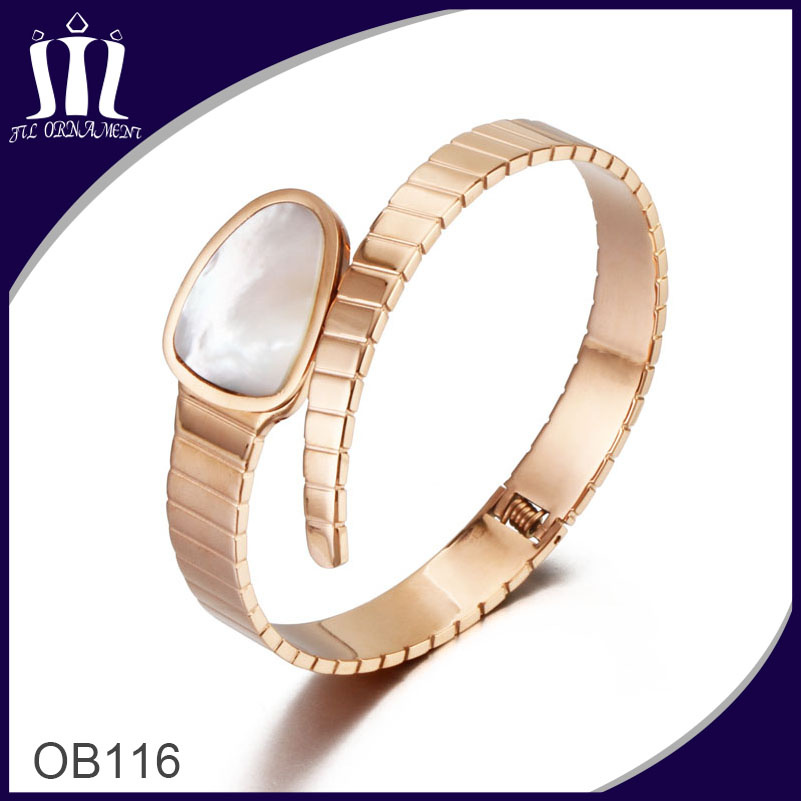 Shell Inlay Snake Bracelet Ob116