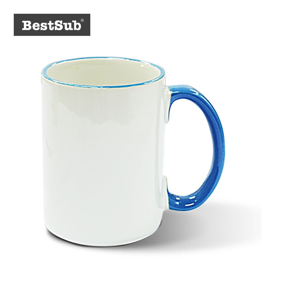 Bestsub 15oz Rim and Handle Color Ceramic Sublimation Photo Mug (B21B-07)