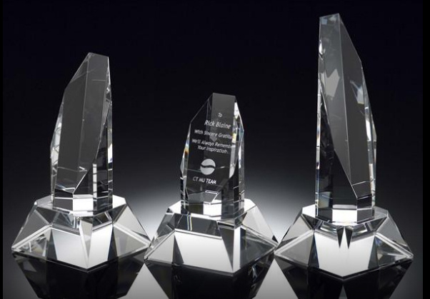 Six-Sided Crystal Trophy