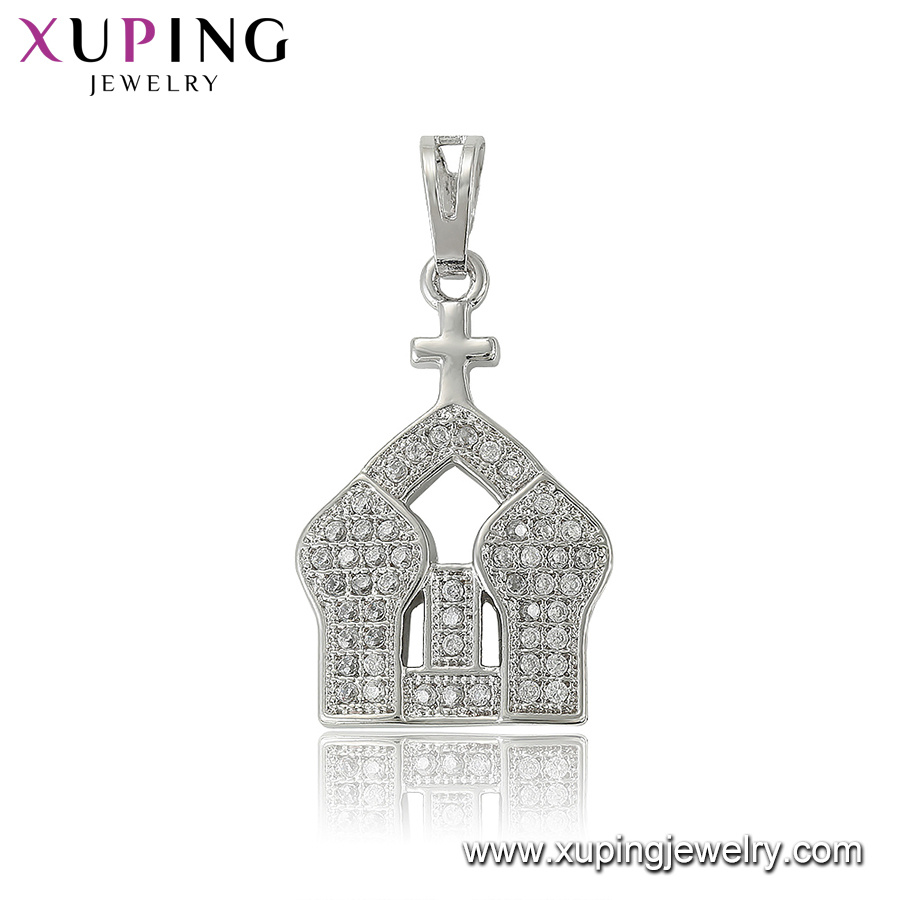Fashion Xuping Luxury Big CZ Stone Rhodium Imitation Jewelry Pendant 30210