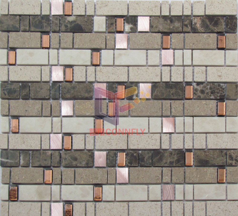 Kitchen Used Glass with Stone Mosaic (CS227)