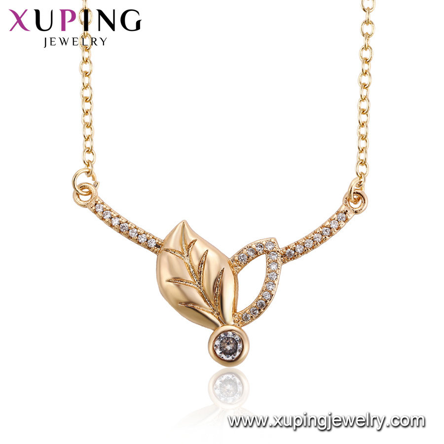 44594 Xuping Hot Sales Accessories for Women Necklace Noble Synthetic CZ Stones Chains Necklace
