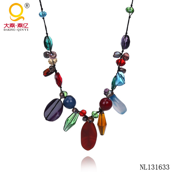 Fancy Jewelry Gemstone Colorful Necklace