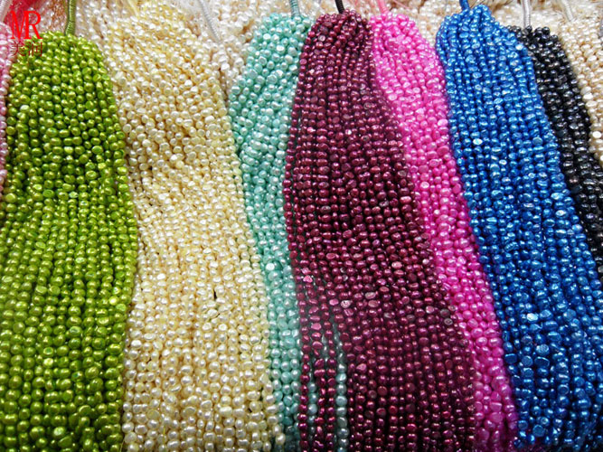 5-6mm AA Nugget Natural Pearl Strands