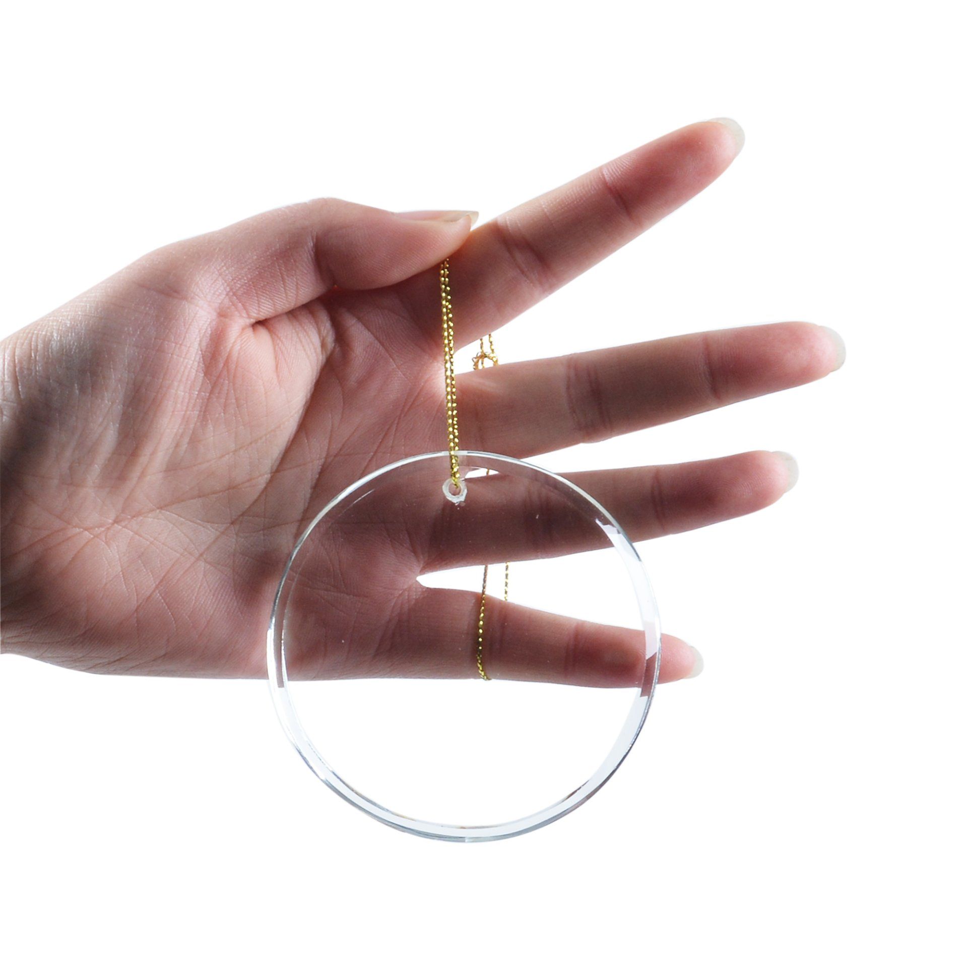 Round Glass Hanging Pendant Ornament for Gifts
