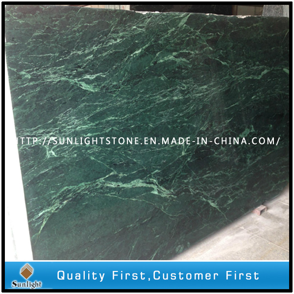 Natural India Verde Green Marble for Floor Tiles, Countertop, Worktops