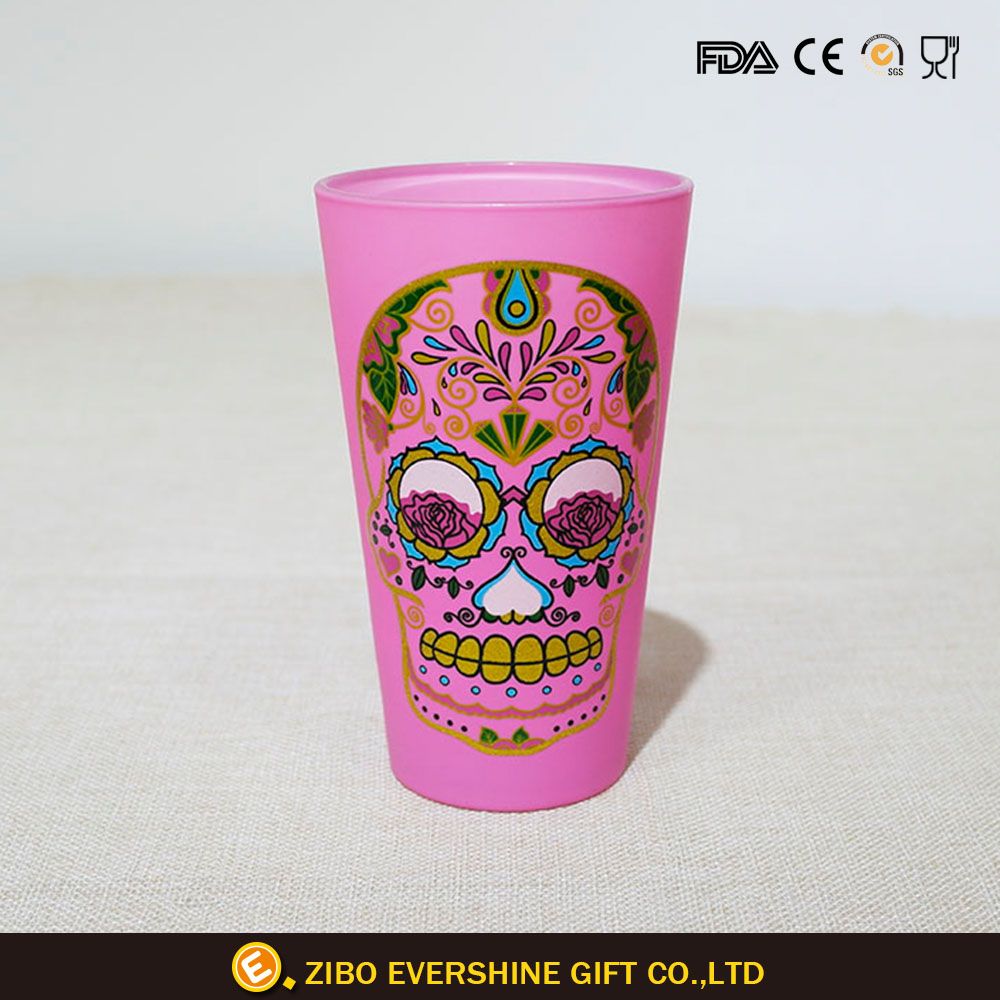 Pint Beer Wine Glass Tumbler with Rubber Color Painting