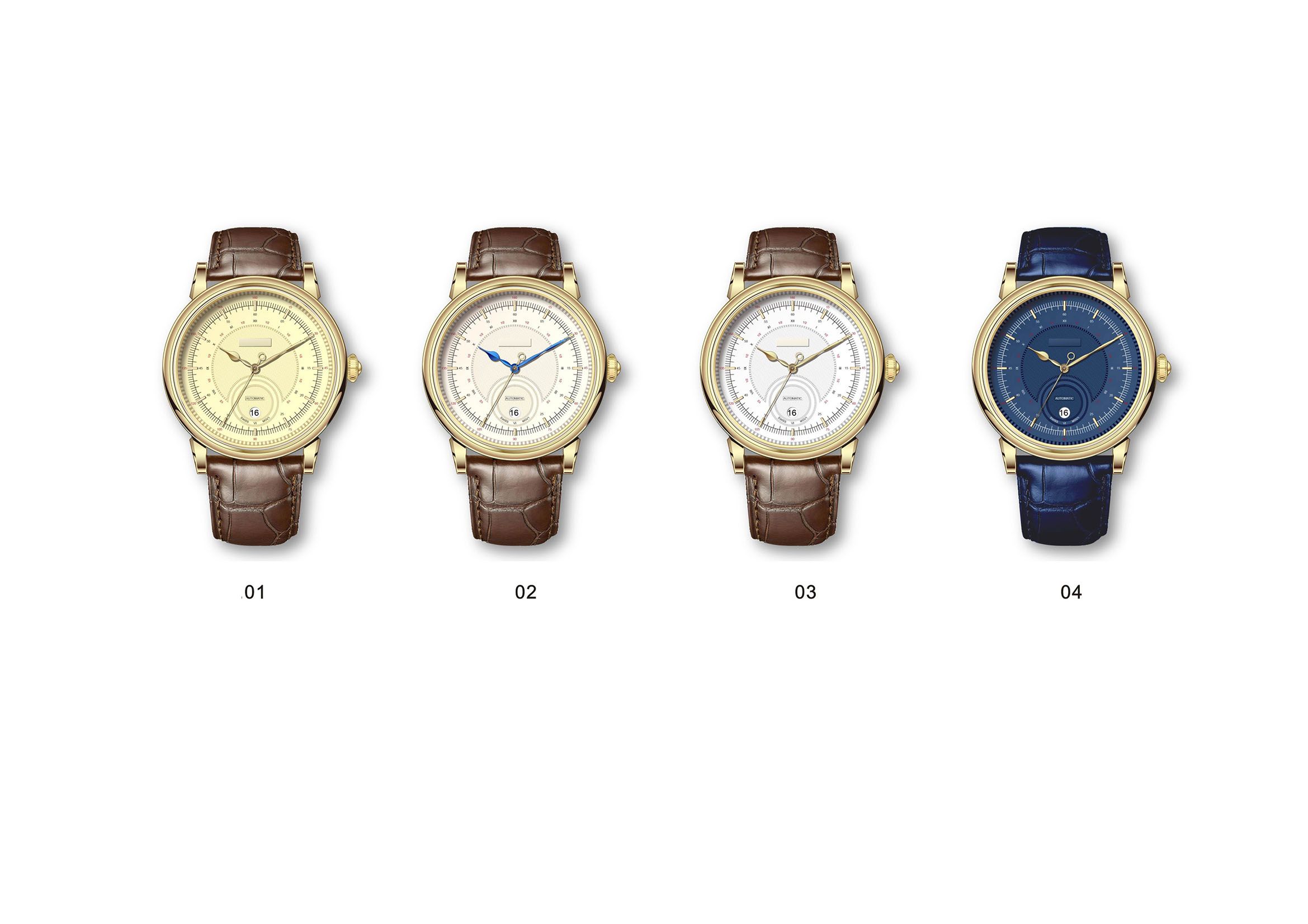 Personality Pointer Date Display Second Chronograph Watch