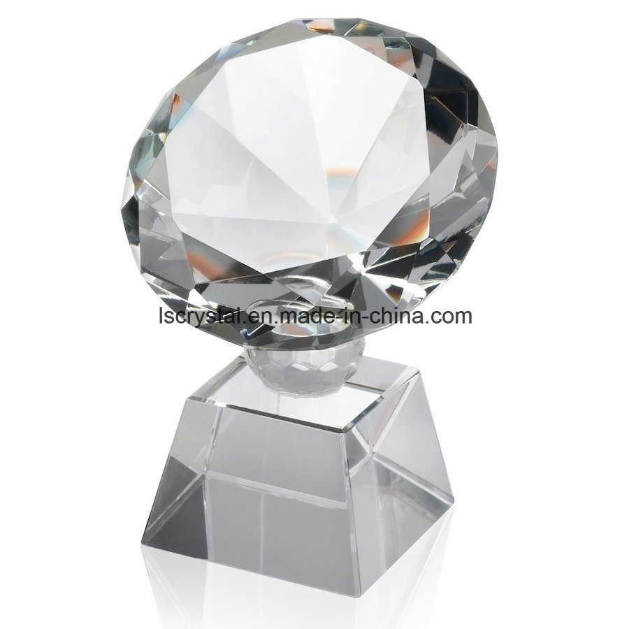 Diamond Shape K9 High Quality Crystal Trophy for Souvenir