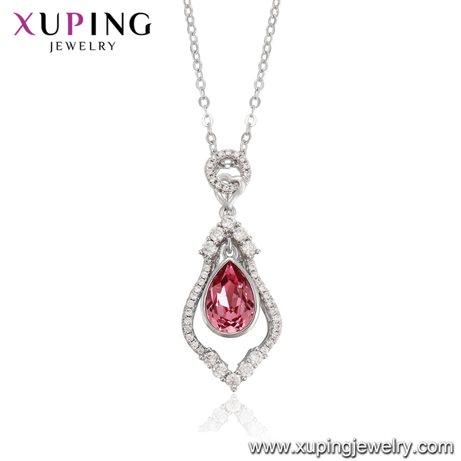 44000 Xuping Large Costume Jewelry Necklace Crystals From Swarovski for Women