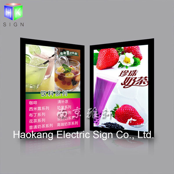 Advertising Slim LED Light Box for Wall Mounted Aluminum Menu Board
